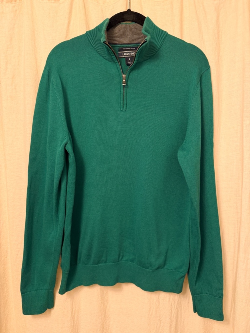 Lands’ End Green Zip Sweater